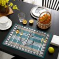 thumbnail image 3 of Blue Beige Anchor Placemats Set of 4, Nautical Summer Beach Coastal Ocean Placemats for Dining Table, Place Mats for Kitchen Tabletop, Waterproof Wipeable Dining Table Mats Set, 3 of 9