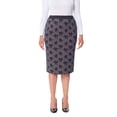 thumbnail image 3 of Guzella Slimming Floral Pencil Skirts for Women with Pull on Waist (Black), 3 of 3