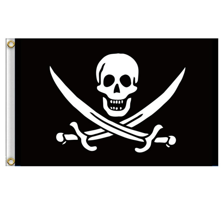 Pirate Skull and Crossbones Flag for Party Decoration and and Pirate Parties