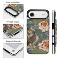 thumbnail image 5 of Wallet Case For Apple iPhone Air / 17 Pro / 17 Pro Max Series with Card Holder, PU Leather Kickstand Card Slots Screen Protector Included For iPhone 17 Series, Koi Fish Lotus Vintage, 5 of 8