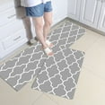 thumbnail image 4 of Kitchen Mat Set, 2 Pcs Cushioned Rugs for Floor, Waterproof Non-Slip Kitchen Floor Mat, Comfort Rug Standing Mat for Kitchen, Home Floor, Office, Sink, Laundry(Gray), 4 of 8