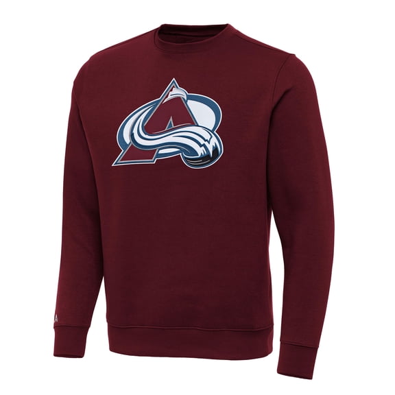 Men's Antigua Burgundy Colorado Avalanche Victory Crewneck Pullover Sweatshirt