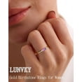 thumbnail image 5 of Gold Birthstone Rings for Women Mother Dainty Stackable Gold Rings Non Tarnish Thumb 14k Gold Plated CZ Emerald Green Gemstone Ring Jewelry Birthday Gift for Mom Daughter Band Size 6-11, 5 of 9