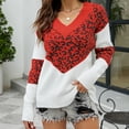 thumbnail image 3 of Aayomet Cardigan For Women Fall Womens Turtleneck Sweaters Long Sleeve Pullover Cable Knit Sweaters Soft Jumper,Red S-XXL, 3 of 5
