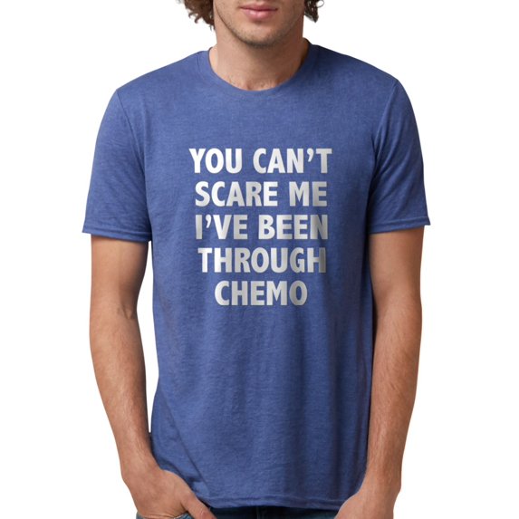 CafePress - Scaretroughchemo1b T Shirt - Mens Tri-blend T-Shirt