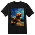 thumbnail image 2 of Plus Size Shirt for Women Black Tops for Women Short Sleeves Shirt for Women Dogs In The Night T Shirt Crewneck Shirt for Women XL, 2 of 5