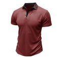 thumbnail image 2 of JSKUMAR Mens Polor Shirts Short Sleeve Quick Dry Golf Tops Active Short Sleeve Lightweight Casual Collared T-Shirt Red,M, 2 of 7