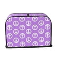 thumbnail image 6 of Toaster Covers 2 Slice, peace signs Purple cute Waterproof Bread Machine Cover Fits for Standard 2 Slice Toasters, Home Decor Toaster Protection with Hanging Rope, 6 of 7