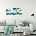 thumbnail image 4 of 3 Pieces Abstract Wall Art Modern Butterfly And Marble Vortex Picture Teal and Gold Painting for Bedroom Living Room Office Wall Decor Ready to Hang 12x16inchx3pcs (Teal), 4 of 10