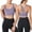 Purple, variant on Gymayou Women Padded Strappy Sports Bra Crisscross Back Support Workout Crop Top Wireless Seamless Yoga Bralette Red L