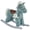Blue 209, variant on Kids Plush Ride-On Rocking Horse with Bear Toy, White Soft Plush Children Chair with Realistic Neighing Sounds for Toddlers 36+ Months