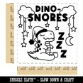thumbnail image 2 of Sleeping Dino Snores Dinosaur Pun Square Rubber Stamp Stamping Scrapbooking Crafting - Medium 1.75in, 2 of 7