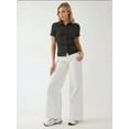 thumbnail image 4 of Textured Short Sleeve Blouse with Shirt Collar, 4 of 5
