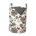 thumbnail image 1 of Floral Laundry Bag, Beauty in the Nature Theme Nostalgic Blossoms and Leaves Garden Plants, Hamper Basket with Handles Drawstring Closure for Laundromats, 13" x 19", Multicolor, by Ambesonne, 1 of 4