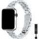 thumbnail image 1 of Correa fina de repuesto compatible con Apple Watch de 38 mm, 40 mm, 41 mm, 42 mm, 44 mm y 45 mm, de acero inoxidable para mujer y hombre, compatible con iWatch SE Series 7., 1 of 5