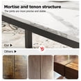 thumbnail image 4 of Modern Industrial Dining Table for 6-8 – Rectangular Kitchen & Dining Room Table with Wooden Top, Sturdy Metal Legs, Rounded Corners – Versatile as Conference or Writing Desk – White , 2m x 0.9m, 4 of 7