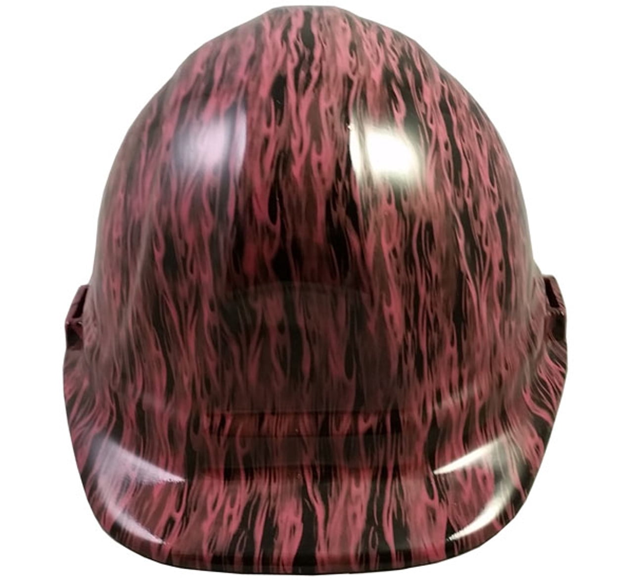 Pink Flame Hydro Dipped Hard Hats Cap Style with 4 Pt Suspension