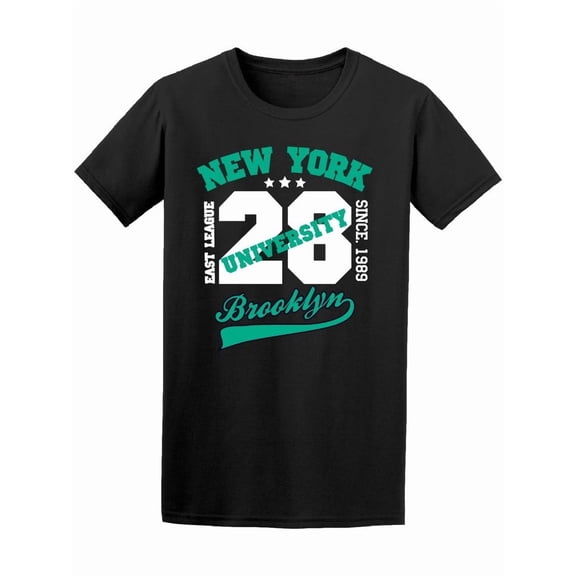Green Nyc 28 University T-Shirt Men -Image by Shutterstock, Male XX-Large