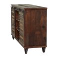 thumbnail image 6 of DecMode 54" x 33" Brown Wood 6 Shelves and 2 Doors Buffet with Wheels, 1-Piece, 6 of 9