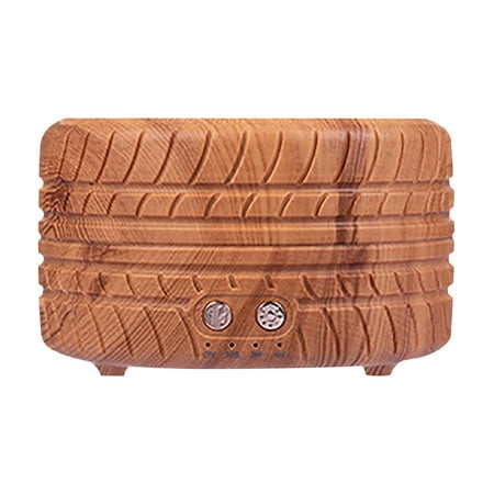 

Winter Savings Clearance! SuoKom Tire Wood Grain Aroma Diffuser Colorful Light Air Purifier Silent Humidifier