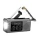 thumbnail image 3 of Radio de emergencia con manivela y conector para auriculares, linterna compacta de energía solar gris, 3 of 9