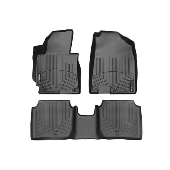 WeatherTech Custom Fit FloorLiners compatible with 2014-2018 Kia Forte - 1st & 2nd Row, Black