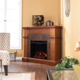 thumbnail image 3 of SEI Furniture Cartwright Corner Electric Fireplace in Oak, 3 of 9