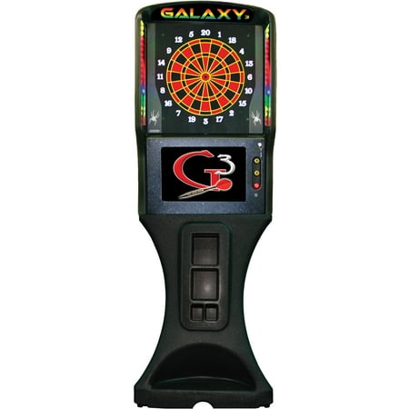 Plastic Broadhead Darts - Arachnid 360 Home Electronic Dartboard Game with Cabinet - Galaxy 3 YRB with Darts and 500 Pieces Soft Plastic Tips