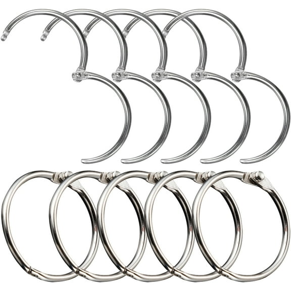 unbranded 10 Pcs Large Key Ring Loose Leaf Book Rings Split Office