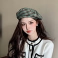 thumbnail image 3 of CoCopeanut New Spring Punk Women Beret Summer Sun Protection Fashion Metal Heart Trend Temperament Retro Painter Hat Leisure Cap Kapelusz, 3 of 6