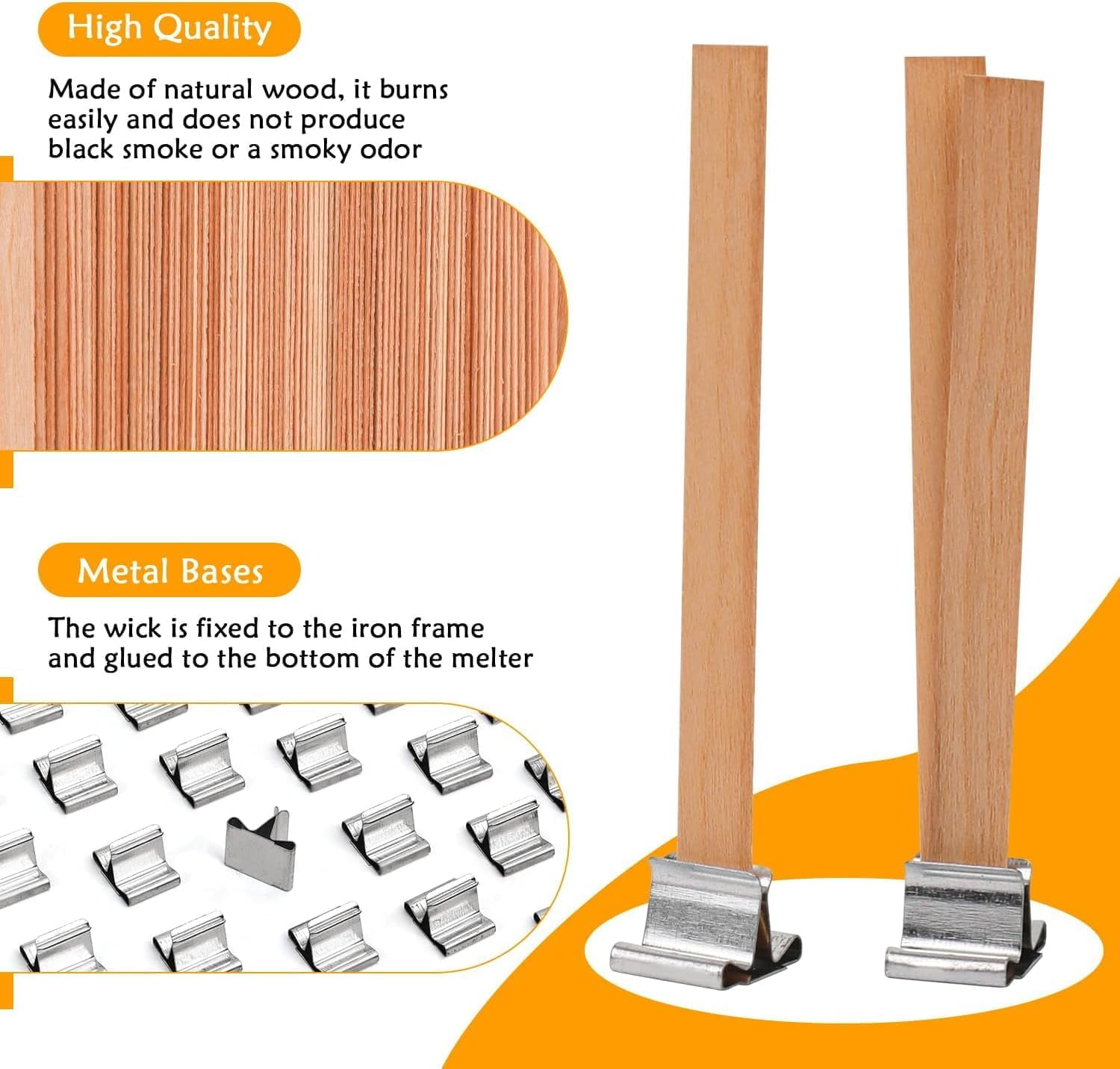 Candle Wicks for Candles Making Including Melting Pot 2 Types Wick Wick Stickers Wick Holders Wick Placing Tube All-in-One Starter Set DIY Soy Beeswax Paraffin