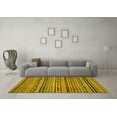 thumbnail image 3 of Ahgly Company Machine Washable Indoor Rectangle Abstract Yellow Modern Area Rugs, 2' x 3', 3 of 4