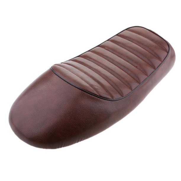 Motorcycle Almohadilla del Asiento Cojín de Transpirable para Motocicleta, Cuero Sintético Duradero, 20.9 x 9..7 Pulgadas marrón Yotijar Asiento Hump Styling Cafe Racer