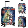thumbnail image 2 of Merry Christmas and Happy New Year Santa Border Collie Holiday Xmas Winter Travel Luggage Cover Borders Dog Lovers Gifts Idea Suitcase Dust Protective Decor - 00024, 2 of 5