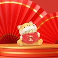 thumbnail image 4 of kowaku Lucky Cat Figurine Animal Sculpture Resin Cartoon Car Dashboard Decor Statue for Cabinet Table Desk Living Room, 4 of 7