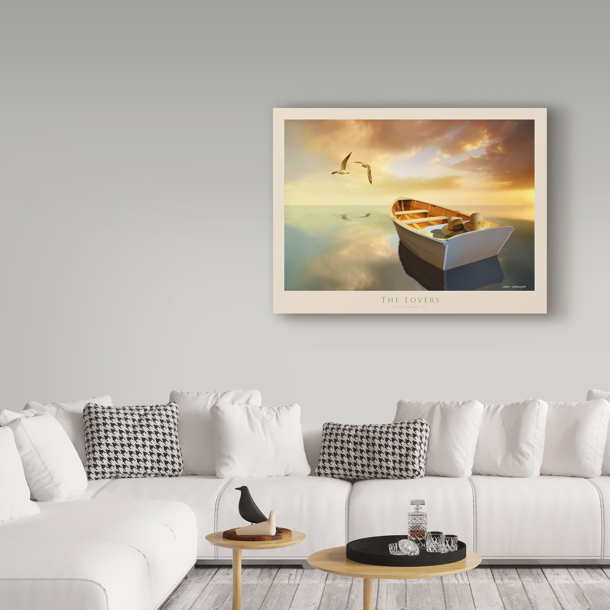 Trademark Fine Art 'The Lovers Boats' Canvas Art by Carlos Casamayor