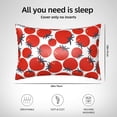 thumbnail image 4 of KLL Hand Drawn Tomatoes Pattern Silk Pillowcase for Hair and Skin Standard Size 20"X 30" Soft Breathable Pillow Covers for Sleeping, 4 of 6