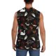 thumbnail image 4 of Fotbe Animal Koi Fish Men's Camiseta sin Mangas Estampada para Hombres, Playera Casual para Gimnasio, Entrenamiento, Playa-Large, 4 of 7