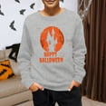 thumbnail image 2 of Ccpelsie Boys Cotton Pullover Crewneck Sweatshirt Long Sleeve Cartoon Shirt Sweaters Tops for Toddler(Grey,4-5 Years), 2 of 4