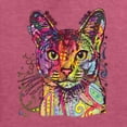 thumbnail image 5 of Wild Bobby Dean Russo Colorful Cat Abyssinian Cat Lover Unisex Crewneck Graphic Sweatshirt, Vintage Heather Red, Small, 5 of 5
