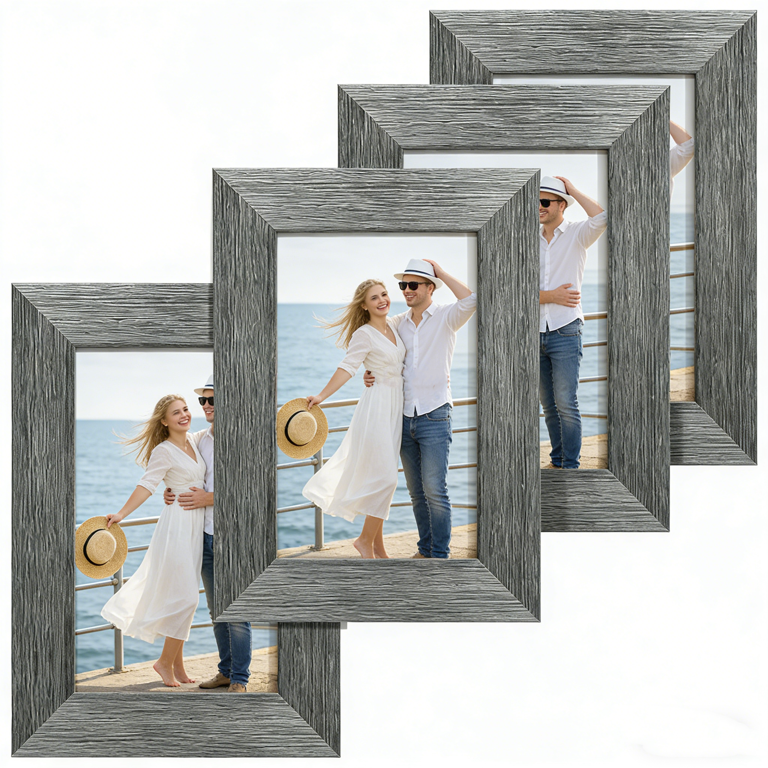 House Day 8x10 Rustic Grey Farmhouse Picture Frame Set of 6 photo 1