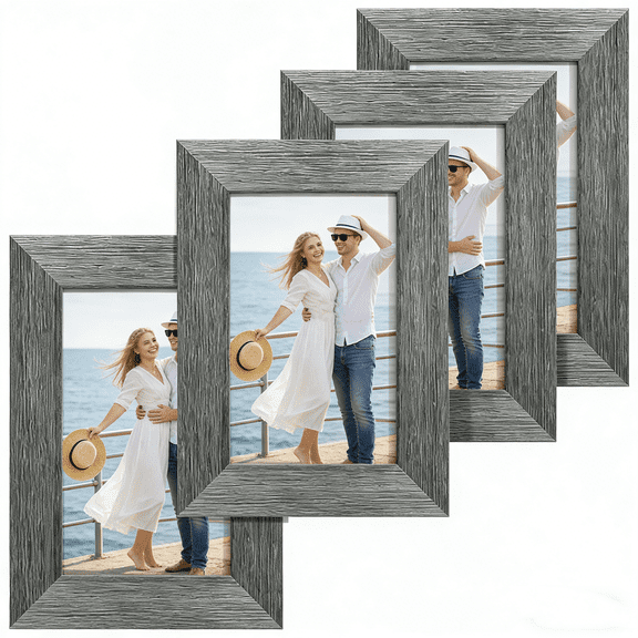 HOUSE DAY Picture Frames 8x10 Set of 6, Rustic Grey Farmhouse Collage Photo Frames Gallery Wall Frame Set for Table Top and Wall Display