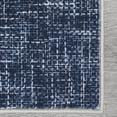 thumbnail image 7 of 4' x 6' Washable Area Rugs, Distressed Modern Abstract Office Carpet Low Pile Rug Non Slip Farmhouse Floor Cover, for Living Room Bedroom, Blue, 7 of 7
