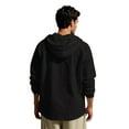 thumbnail image 6 of Lovskoo Mens Printed Long Sleeve Linen Blend Hooded Shirt Button Closure Front Pockets Casual Oversized Top, 6 of 9