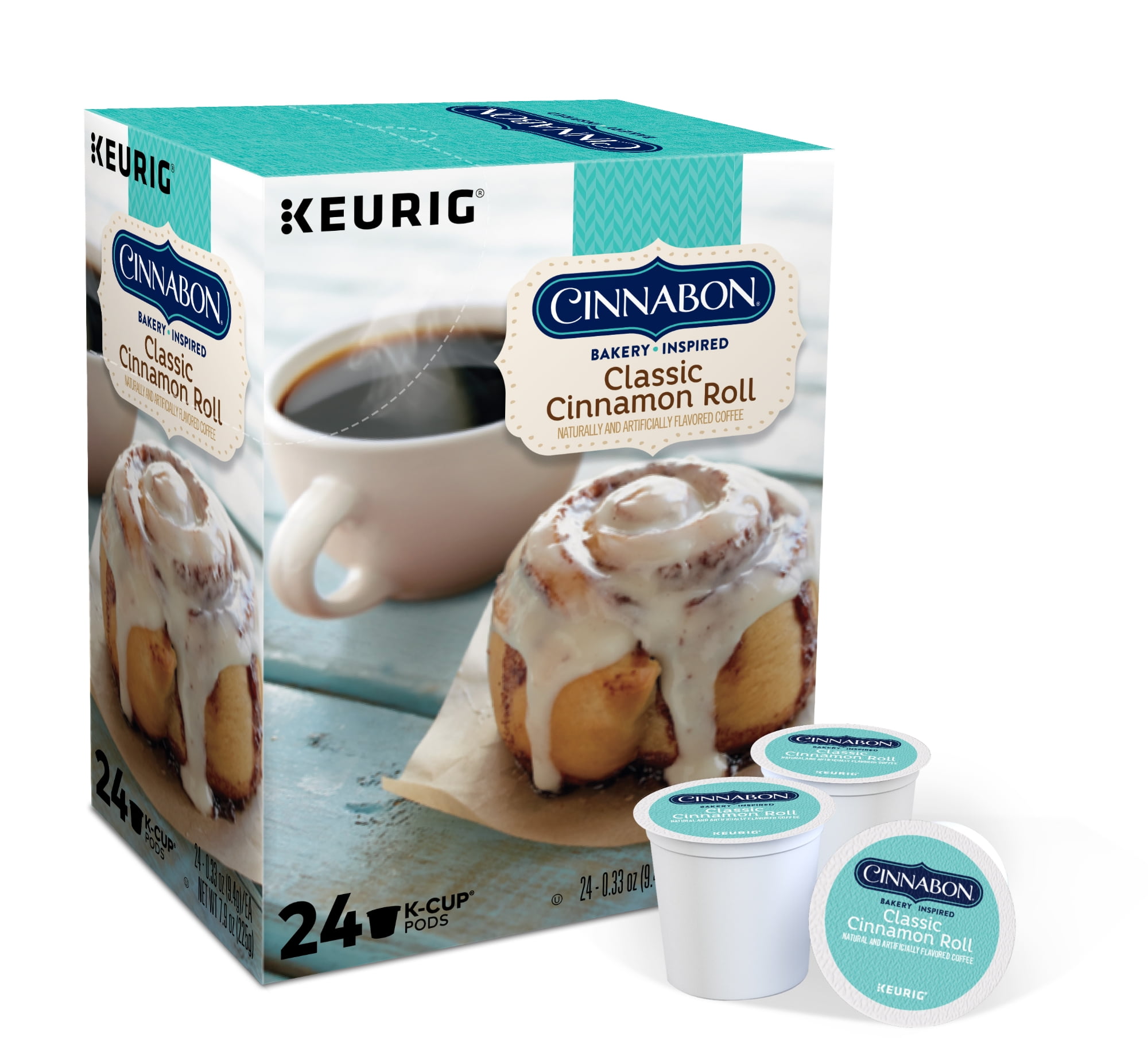Cinnabon Classic Cinnamon Roll Flavored KCup Coffee Pods, Light Roast