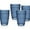 Blue, variant on Godinger Highball Glasses, Tall Beverage Glass Cups - Lumina Blue, Set of 4