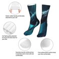 thumbnail image 3 of Salouo Vintage Blue Pattern Whale Pattern Fun Novelty Crew Socks,Casual Athletic Socks Neutral Socks, 3 of 7