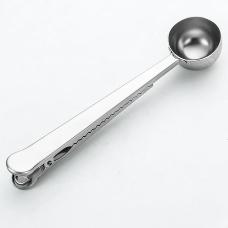 

Kohagoki Coffee Scoop Stainless Steel Spoon With Clip 2 in 1 Measuring Spoons For Tea Milk Powder Sealing Bag Clips Storage Coffee Tools