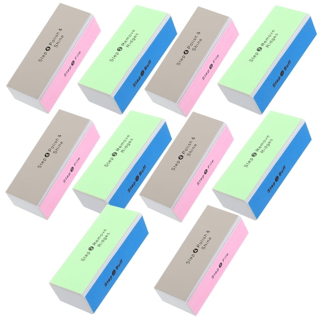 CATIEBYE 10Pcs Four Sided Nail Buffer Block Professional Manicure Tools Portable Nail Care Kit