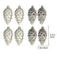 thumbnail image 2 of Cinvoph 8pcs Christmas Pinecone Balls Ornaments Decorative Baubles Xmas Decorative Hanging Ornament for Xmas Tree, Home Wall & Christmas Party Decor, Beige, 2 of 6